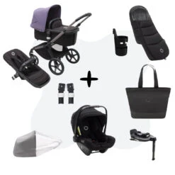 Bugaboo Fox 5 Newborn Bundel Graphite - Midnight Black - Customize Yourself