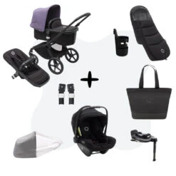 Bugaboo Fox 5 Newborn Bundel Black - Midnight Black - Customize Yourself