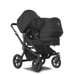 Bugaboo Donkey 5 Duo Black - Midnight Black - Midnight Black -Babyproducten Verkoopwinkel bugaboo donkey 5 duo black black black side