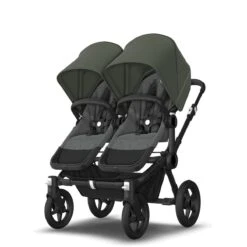 Bugaboo Donkey 5 Duo Black- Grey Melange - Forest Green -Babyproducten Verkoopwinkel bugaboo donkey 5 duo black grey melange forest green 10