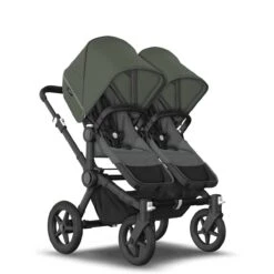 Bugaboo Donkey 5 Duo Black- Grey Melange - Forest Green -Babyproducten Verkoopwinkel bugaboo donkey 5 duo black grey melange forest green 12