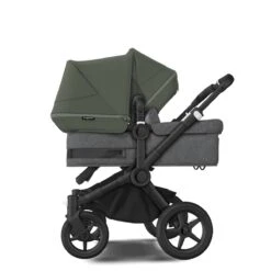 Bugaboo Donkey 5 Duo Black- Grey Melange - Forest Green -Babyproducten Verkoopwinkel bugaboo donkey 5 duo black grey melange forest green 14