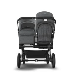 Bugaboo Donkey 5 Duo Black - Grey Melange - Grey Melange -Babyproducten Verkoopwinkel bugaboo donkey 5 duo black grey melange grey melange 5