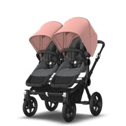 Bugaboo Donkey 5 Duo Black - Grey Melange- Morning Pink -Babyproducten Verkoopwinkel bugaboo donkey 5 duo black grey melange morning pink 15