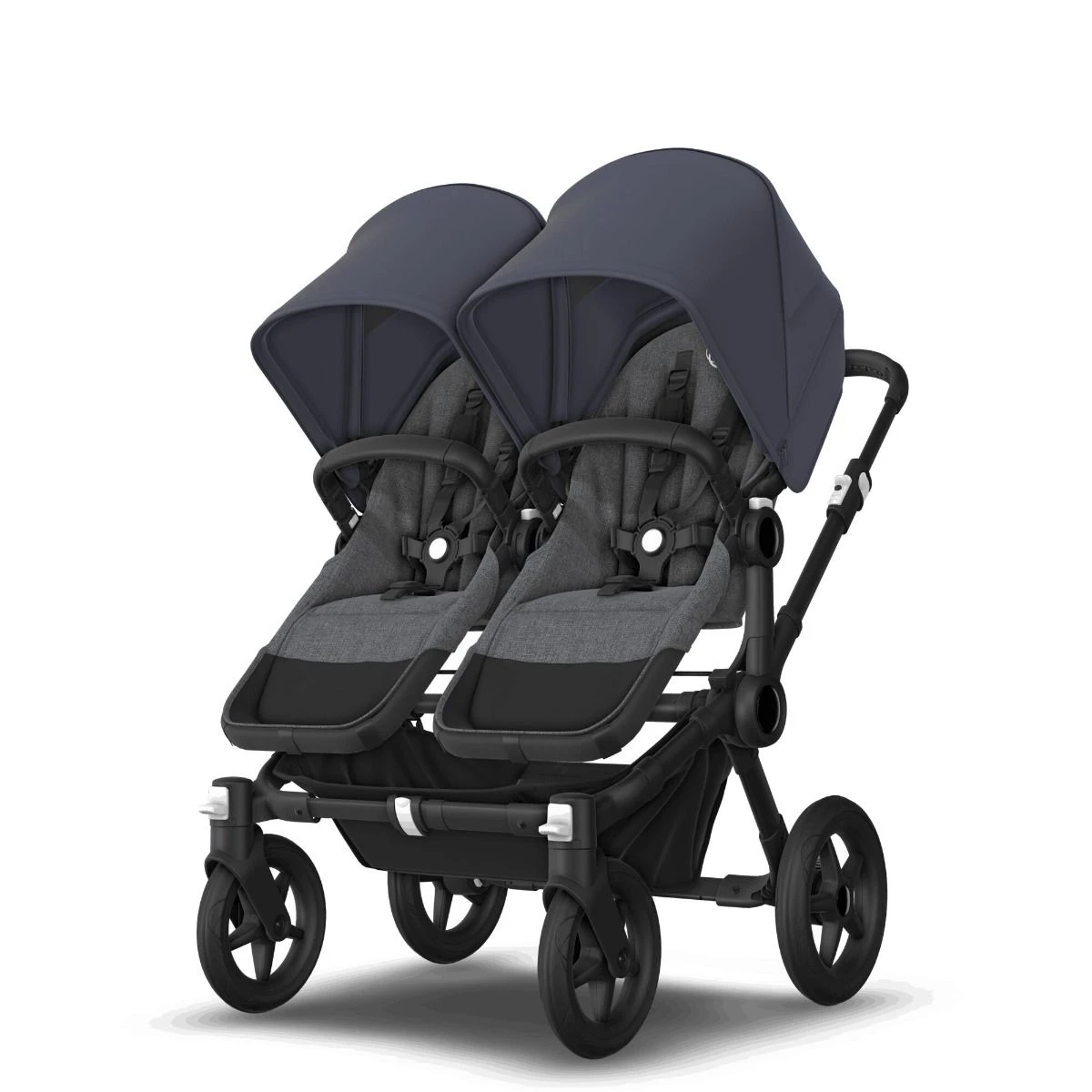 Bugaboo Donkey 5 Duo Black - Grey Melange - Stormy Blue Bugaboo Donkey 5 Duo Black - Grey Melange - Stormy Blue -Babyproducten Verkoopwinkel bugaboo donkey 5 duo black grey melange stormy blue 16