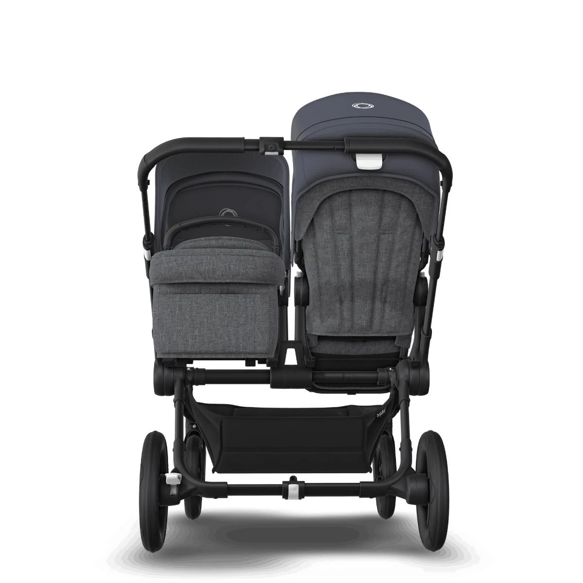 Bugaboo Donkey 5 Duo Black - Grey Melange - Stormy Blue Bugaboo Donkey 5 Duo Black - Grey Melange - Stormy Blue -Babyproducten Verkoopwinkel bugaboo donkey 5 duo black grey melange stormy blue 3
