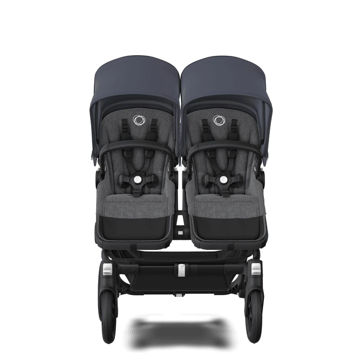 Bugaboo Donkey 5 Duo Black - Grey Melange - Stormy Blue Bugaboo Donkey 5 Duo Black - Grey Melange - Stormy Blue -Babyproducten Verkoopwinkel bugaboo donkey 5 duo black grey melange stormy blue 6
