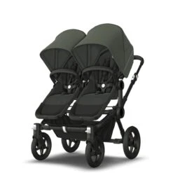 Bugaboo Donkey 5 Duo Black- Midnight Black - Forest Green -Babyproducten Verkoopwinkel bugaboo donkey 5 duo black midnight black forest green 6