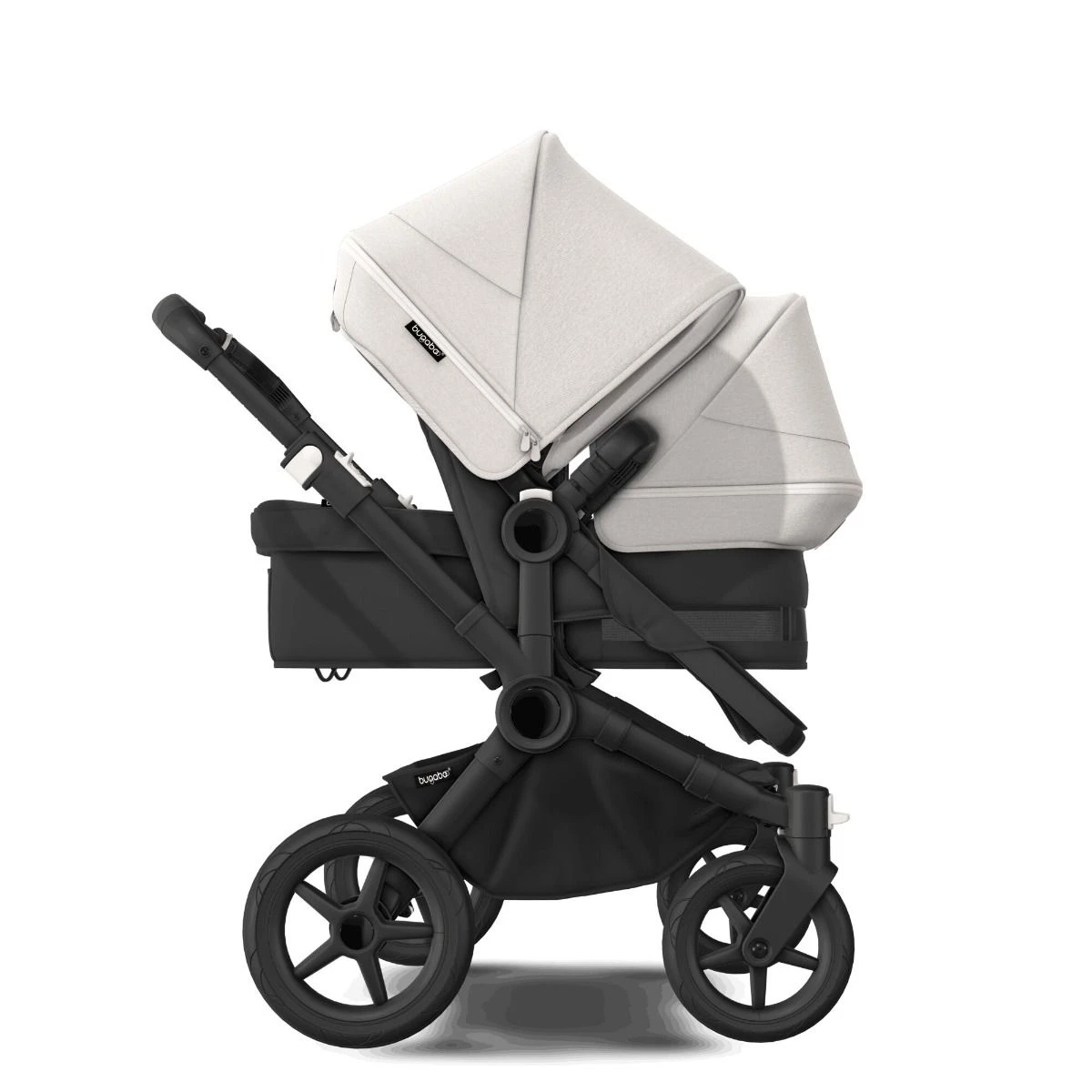 Bugaboo Donkey 5 Duo Black - Midnight Black - Misty White Bugaboo Donkey 5 Duo Black - Midnight Black - Misty White -Babyproducten Verkoopwinkel bugaboo donkey 5 duo black midnight black misty white 6
