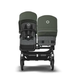 Bugaboo Donkey 5 Duo Graphite - Grey Melange - Forest Green -Babyproducten Verkoopwinkel bugaboo donkey 5 duo graphite grey melange forest green 3