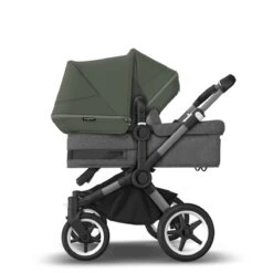 Bugaboo Donkey 5 Duo Graphite - Grey Melange - Forest Green -Babyproducten Verkoopwinkel bugaboo donkey 5 duo graphite grey melange forest green 5