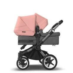 Bugaboo Donkey 5 Duo Graphite - Grey Melange- Morning Pink -Babyproducten Verkoopwinkel bugaboo donkey 5 duo graphite grey melange morning pink 3
