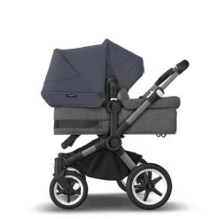 Bugaboo Donkey 5 Duo Graphite - Grey Melange - Stormy Blue -Babyproducten Verkoopwinkel bugaboo donkey 5 duo graphite grey melange stormy blue 2