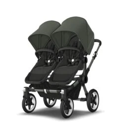 Bugaboo Donkey 5 Duo Graphite - Midnight Black - Forest Green -Babyproducten Verkoopwinkel bugaboo donkey 5 duo graphite midnight black forest green 9