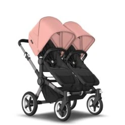 Bugaboo Donkey 5 Duo Graphite - Midnight Black - Morning Pink -Babyproducten Verkoopwinkel bugaboo donkey 5 duo graphite midnight black morning pink 11