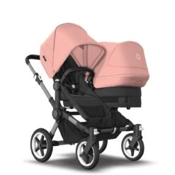 Bugaboo Donkey 5 Duo Graphite - Midnight Black - Morning Pink