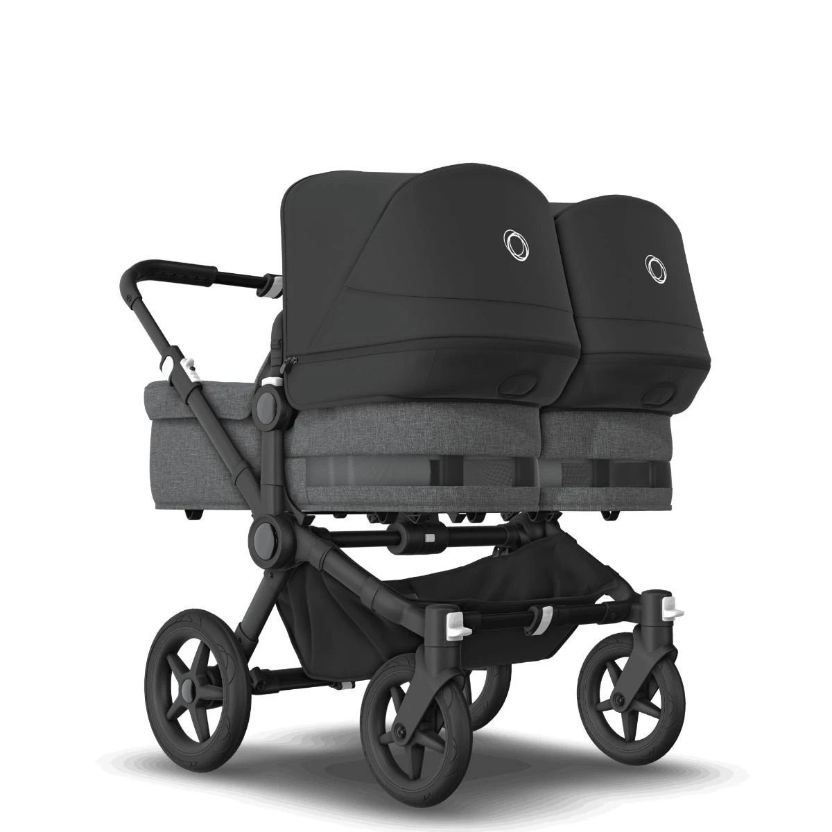 Bugaboo Donkey 5 Twin Black - Grey Melange - Midnight Black Bugaboo Donkey 5 Twin Black - Grey Melange - Midnight Black -Babyproducten Verkoopwinkel bugaboo donkey 5 twin black grey melange black 5