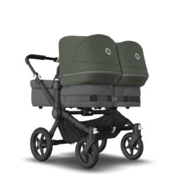 Bugaboo Donkey 5 Twin Black - Grey Melange -Forest Green -Babyproducten Verkoopwinkel bugaboo donkey 5 twin black grey melange forest green 4