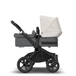 Bugaboo Donkey 5 Twin Black - Grey Melange -Misty White -Babyproducten Verkoopwinkel bugaboo donkey 5 twin black grey melange misty white 3