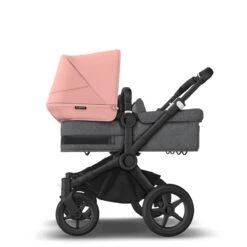 Bugaboo Donkey 5 Twin Black - Grey Melange -Morning Pink -Babyproducten Verkoopwinkel bugaboo donkey 5 twin black grey melange morning pink 3