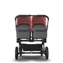 Bugaboo Donkey 5 Twin Black - Grey Melange -Sunrise Red -Babyproducten Verkoopwinkel bugaboo donkey 5 twin black grey melange sunrise red