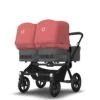 Bugaboo Donkey 5 Twin Black - Grey Melange -Sunrise Red