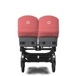 Bugaboo Donkey 5 Twin Black - Grey Melange -Sunrise Red -Babyproducten Verkoopwinkel bugaboo donkey 5 twin black grey melange sunrise red 5
