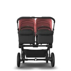 Bugaboo Donkey 5 Twin Black - Midnight Black - Sunrise Red -Babyproducten Verkoopwinkel bugaboo donkey 5 twin black midnigh black sunrise red 2