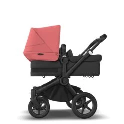 Bugaboo Donkey 5 Twin Black - Midnight Black - Sunrise Red -Babyproducten Verkoopwinkel bugaboo donkey 5 twin black midnigh black sunrise red 7