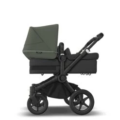 Bugaboo Donkey 5 Twin Black - Midnight Black - Forest Green 3 Bugaboo Donkey 5 Twin Black - Midnight Black - Forest Green -Babyproducten Verkoopwinkel bugaboo donkey 5 twin black midnight black forest green 1