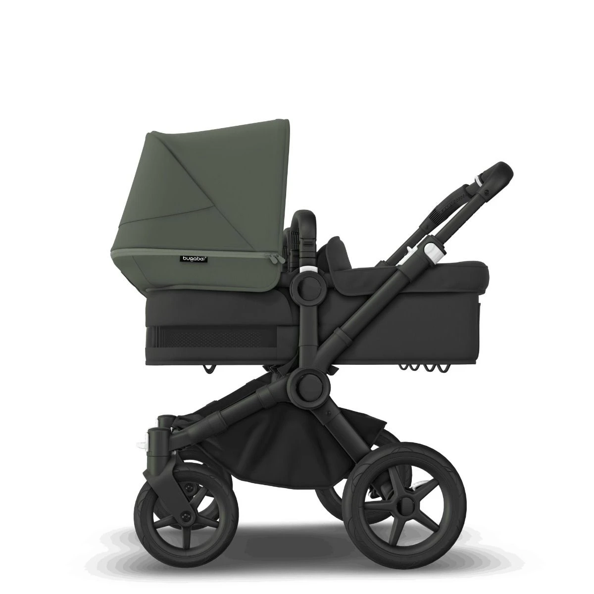 Bugaboo Donkey 5 Twin Black - Midnight Black - Forest Green Bugaboo Donkey 5 Twin Black - Midnight Black - Forest Green -Babyproducten Verkoopwinkel bugaboo donkey 5 twin black midnight black forest green 1