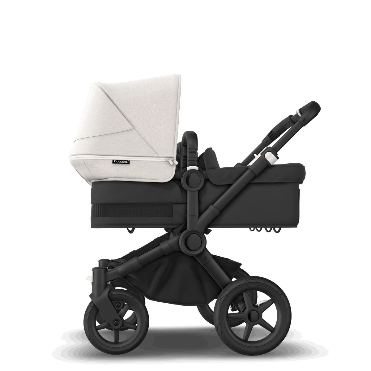 Bugaboo Donkey 5 Twin Black - Midnight Black - Misty White Bugaboo Donkey 5 Twin Black - Midnight Black - Misty White -Babyproducten Verkoopwinkel bugaboo donkey 5 twin black midnight black fresh white 1