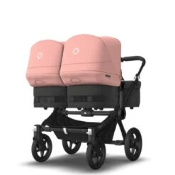 Bugaboo Donkey 5 Twin Black - Midnight Black - Morning Pink -Babyproducten Verkoopwinkel bugaboo donkey 5 twin black midnight black morning pink