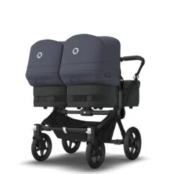 Bugaboo Donkey 5 Twin Black - Midnight Black - Stormy Blue -Babyproducten Verkoopwinkel bugaboo donkey 5 twin black midnight black stormy blue
