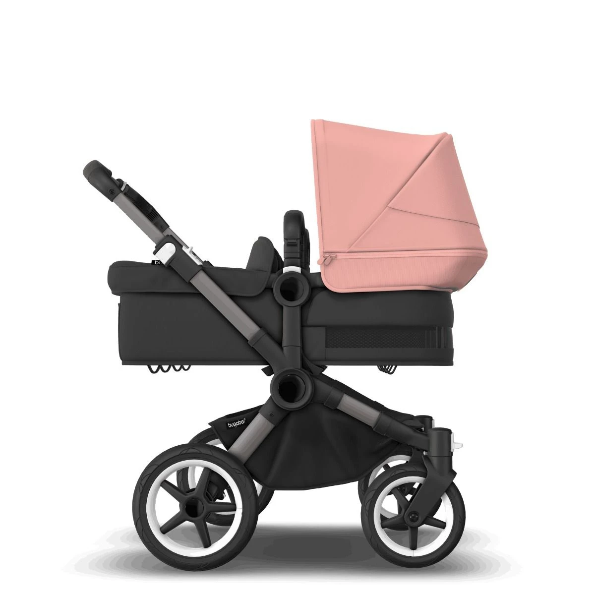 Bugaboo Donkey 5 Twin Graphite - Midnight Black - Morning Pink Bugaboo Donkey 5 Twin Graphite - Midnight Black - Morning Pink -Babyproducten Verkoopwinkel bugaboo donkey 5 twin graphite black morning pink 5 2