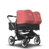Bugaboo Donkey 5 Twin Graphite - Midnight Black - Sunrise Red