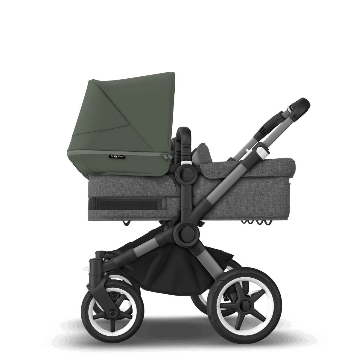 Bugaboo Donkey 5 Twin Graphite - Grey Melange - Forest Green Bugaboo Donkey 5 Twin Graphite - Grey Melange - Forest Green -Babyproducten Verkoopwinkel bugaboo donkey 5 twin graphite grey melange forest green 5