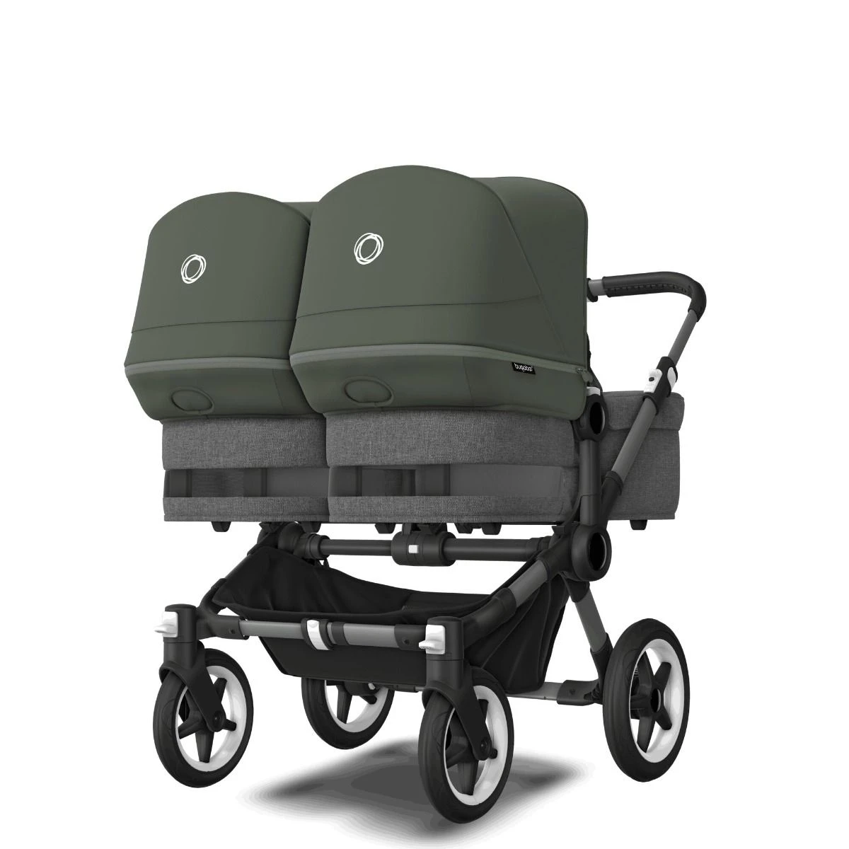 Bugaboo Donkey 5 Twin Graphite - Grey Melange - Forest Green Bugaboo Donkey 5 Twin Graphite - Grey Melange - Forest Green -Babyproducten Verkoopwinkel bugaboo donkey 5 twin graphite grey melange forest green 6
