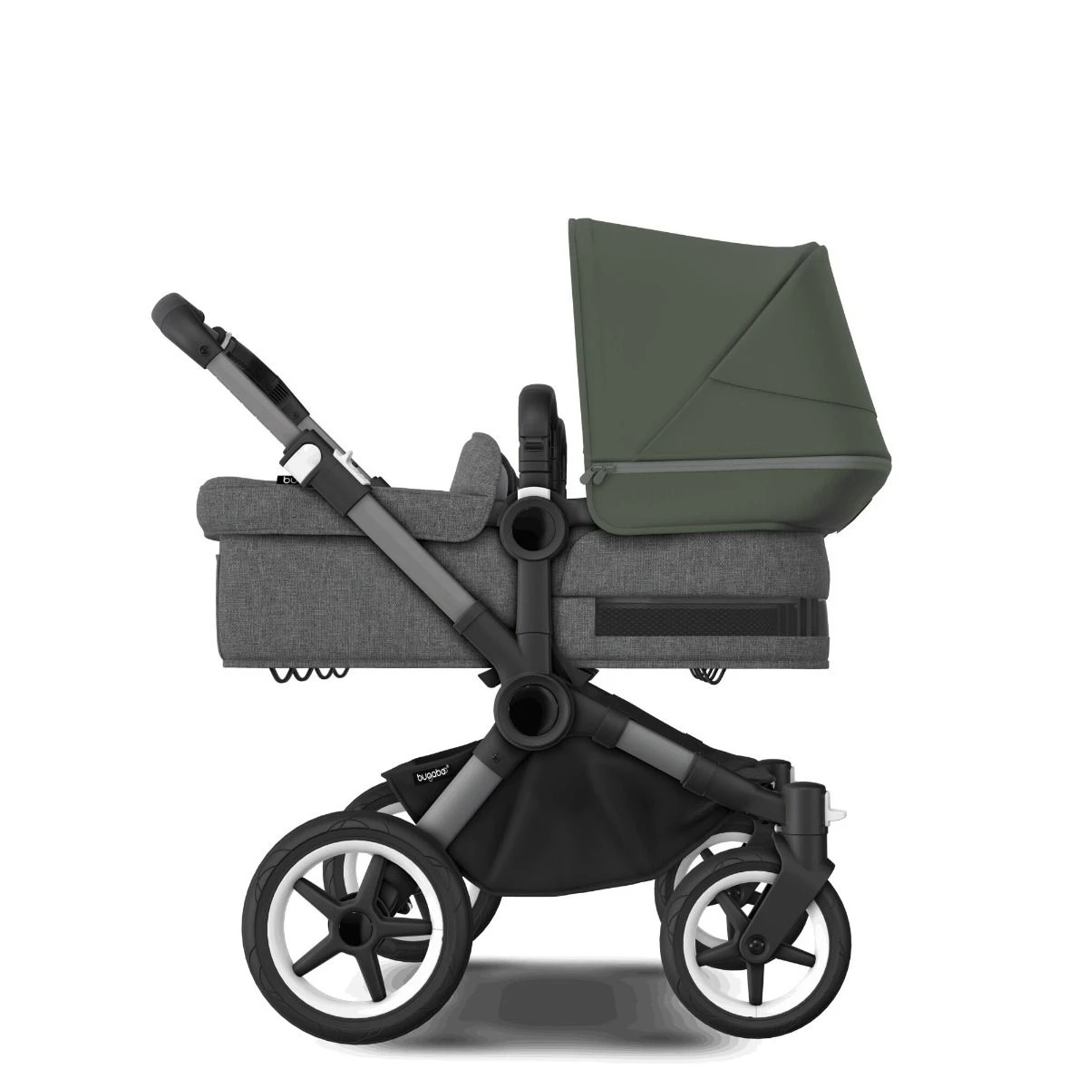 Bugaboo Donkey 5 Twin Graphite - Grey Melange - Forest Green Bugaboo Donkey 5 Twin Graphite - Grey Melange - Forest Green -Babyproducten Verkoopwinkel bugaboo donkey 5 twin graphite grey melange forest green