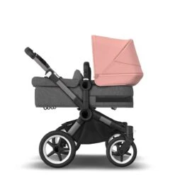 Bugaboo Donkey 5 Twin Graphite - Grey Melange - Morning Pink -Babyproducten Verkoopwinkel bugaboo donkey 5 twin graphite grey melange morning pink 7