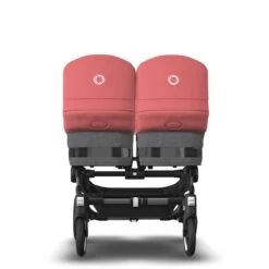 Bugaboo Donkey 5 Twin Graphite - Grey Melange - Sunrise Red 2 Bugaboo Donkey 5 Twin Graphite - Grey Melange - Sunrise Red -Babyproducten Verkoopwinkel bugaboo donkey 5 twin graphite grey melange sunrise red 1