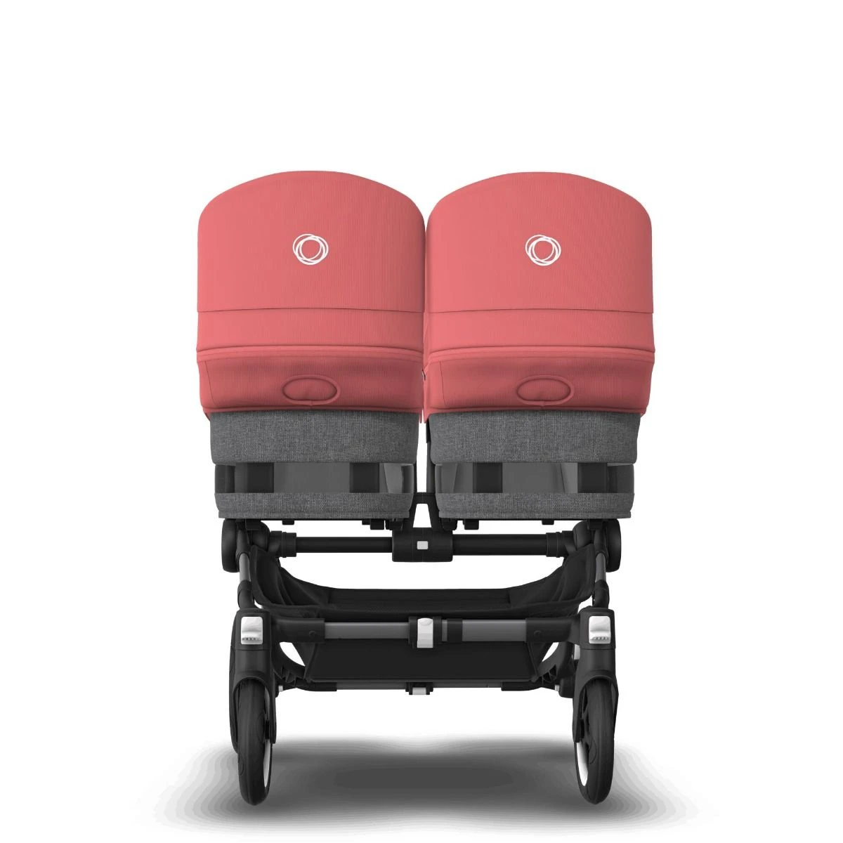 Bugaboo Donkey 5 Twin Graphite - Grey Melange - Sunrise Red Bugaboo Donkey 5 Twin Graphite - Grey Melange - Sunrise Red -Babyproducten Verkoopwinkel bugaboo donkey 5 twin graphite grey melange sunrise red 1