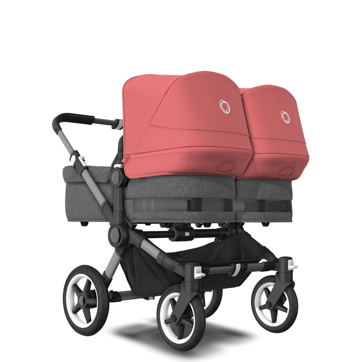 Bugaboo Donkey 5 Twin Graphite - Grey Melange - Sunrise Red Bugaboo Donkey 5 Twin Graphite - Grey Melange - Sunrise Red -Babyproducten Verkoopwinkel bugaboo donkey 5 twin graphite grey melange sunrise red 3