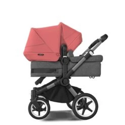 Bugaboo Donkey 5 Duo Graphite - Grey Melange - Sunrise Red -Babyproducten Verkoopwinkel bugaboo donkey duo graphite grey melange sunrise red 6