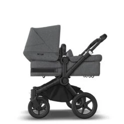 Bugaboo Donkey 5 Twin Black - Grey Melange -Grey Melange -Babyproducten Verkoopwinkel bugaboo donkey twin black grey melange grey melange 5