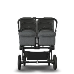 Bugaboo Donkey 5 Twin Black - Grey Melange -Grey Melange -Babyproducten Verkoopwinkel bugaboo donkey twin black grey melange grey melange 6 1