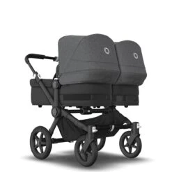 Bugaboo Donkey 5 Twin Black - Midnight Black - Grey Melange