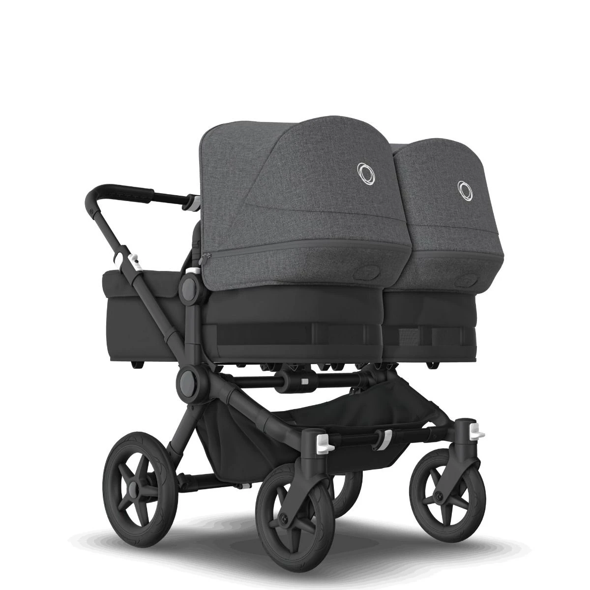 Bugaboo Donkey 5 Twin Black - Midnight Black - Grey Melange Bugaboo Donkey 5 Twin Black - Midnight Black - Grey Melange -Babyproducten Verkoopwinkel bugaboo donkey twin black midnight black grey melange 5