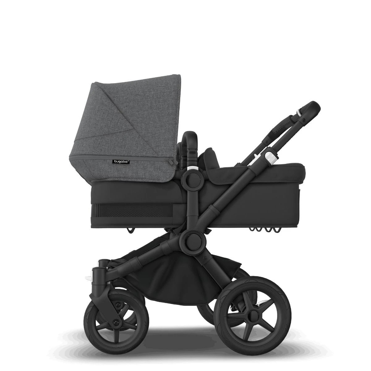 Bugaboo Donkey 5 Twin Black - Midnight Black - Grey Melange Bugaboo Donkey 5 Twin Black - Midnight Black - Grey Melange -Babyproducten Verkoopwinkel bugaboo donkey twin black midnight black grey melange