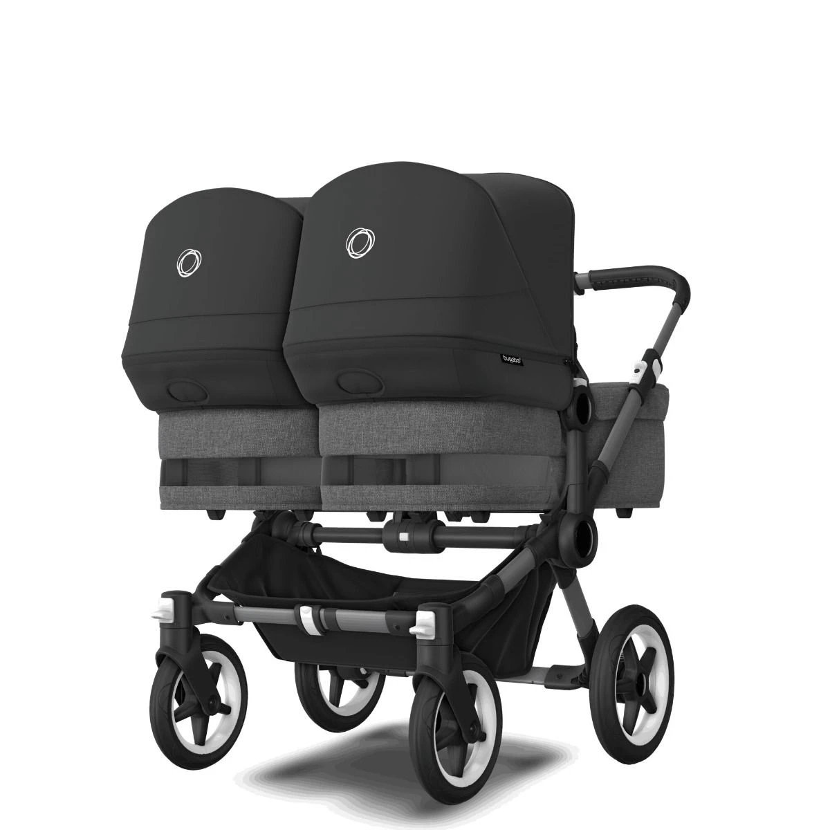 Bugaboo Donkey 5 Twin Graphite - Grey Melange - Midnight Black Bugaboo Donkey 5 Twin Graphite - Grey Melange - Midnight Black -Babyproducten Verkoopwinkel bugaboo donkey twin graphite grey melange black 1